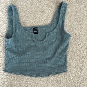 Waffle knitted crop top | tank top